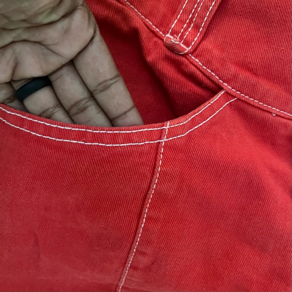 Vintage Baxis red super flare bells bellbottom wide leg denim jeans 26” waist - Picture 4 of 15